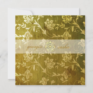 Convite GC  Vintage Floral Ouro Gordo