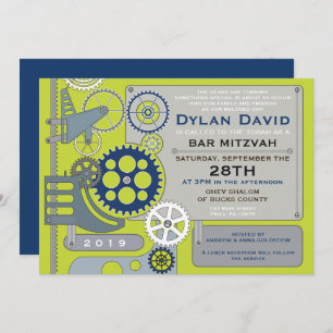 Convite GEARS Bar Bat Mitzvah