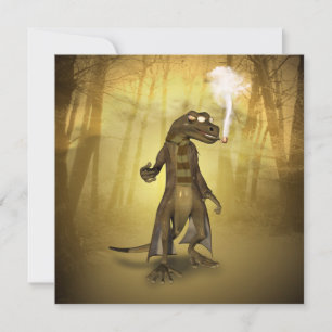 Convite Gecko engraçado