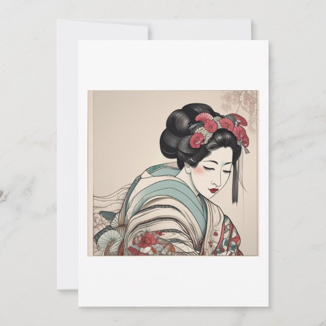 Convite geisha illustration (Frente)