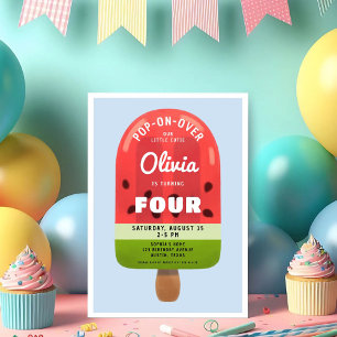 Convite Gelado de Melão Gelado 4.º Aniversário