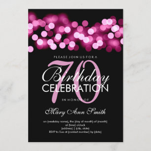 Convite Gelam de Hollywood Rosa-Festa de aniversário Eleg