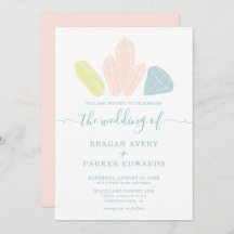 Gem Stones Casamento de Pastel Elegante