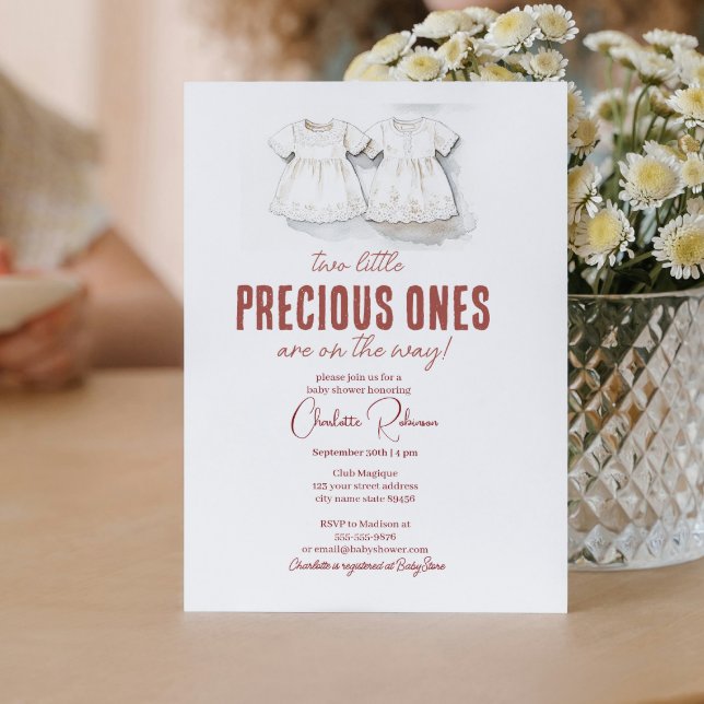 Convite Gêmea bebê Chá de fraldas (Criador carregado)