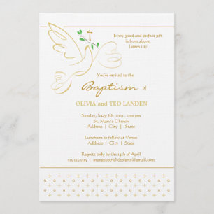 Convite gêmeo do batismo do baptismo  