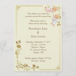 Convite gêmeos Chás de fraldas