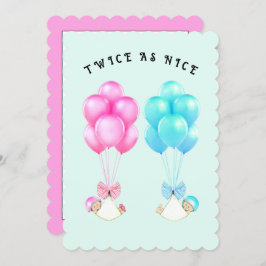 Convite Gêmeos chás de fraldas