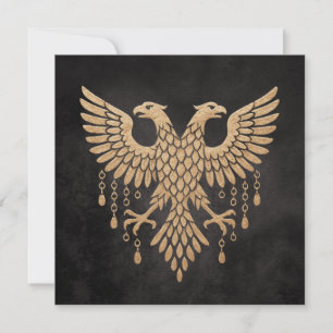 Convite Gêmeos Dourados Corvo Mitologia Nórdica Preto