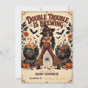 Convite Gêmeos estão a caminho no Halloween