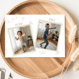 Convite Gêmeos Meninos Irmãos Foto Conjunta Aniversário