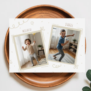 Convite Gêmeos Meninos Irmãos Foto Conjunta Aniversário