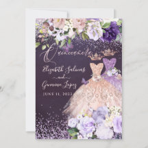 Gêmeos PixDezines Quinceanera RoseGold Roxo
