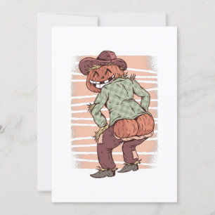 Convite gemido de alloween espantalho-espantalho-abóbora