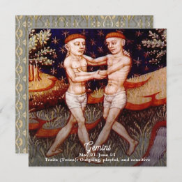 Convite Gemini, a Festa de aniversário dos Sinais Gêmeos Z