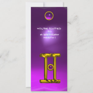 Convite GEMINI ALEXANDRITE,ametista amarelo-claro