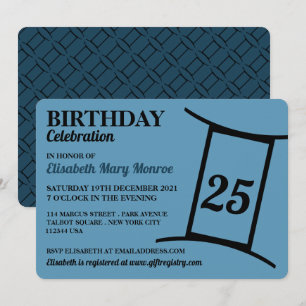 Convite Gemini, Os Gêmeos, Sinal Zodiac Star, Aniversário