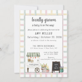 Convite Gender Neutral Farmers Market Baby Invitation