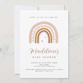 Convite Gender Neutral Rainbow Baby Shower invitation