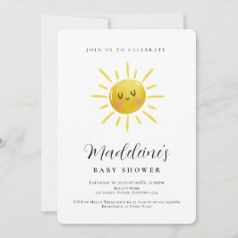 Convite Gender Neutral Sunshine Baby Shower invitation