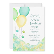 Gender Neutral Watercolor Balloon Baby Shower 