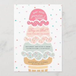 Convite GENDER REVEAL - aqui está a festa do sorvete
