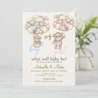 Convite Gender Reveal Invitation
