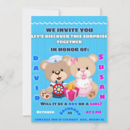 Convite gender reveal invitation