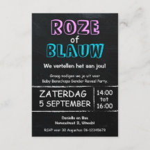 Gender Reveal Party uitnodiging