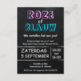 Convite Gender Reveal Party uitnodiging