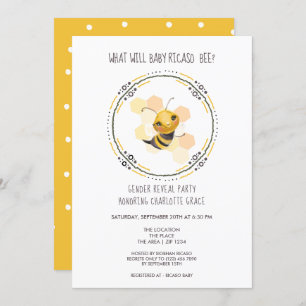 Convite Gênero Bonito Revela O Que Irá Bebê Ser Chá de fra