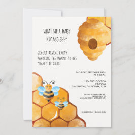 Convite Gênero Bonito Revela O Que Irá Bebê Ser Chá de fra