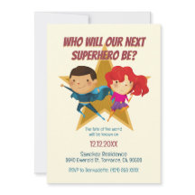 Gênero Revela Super Herói Azul Cor-de-rosa Cor-de-