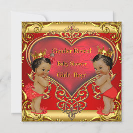 Convite Gênero Revelação Chá de fraldas Garota Vermelha Ét