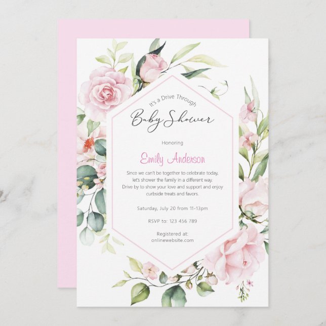 Convite Gênero Revele Convite, Tão doce quanto possível (Frente/Verso)