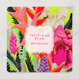 Convite Gengibre de tocha PixDezines/heliconia/Casamento L