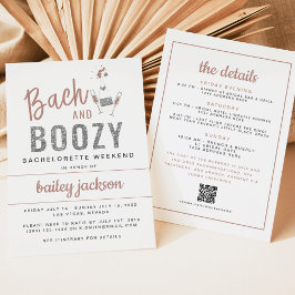 Convite GENNA | Bach e Boozy Bachelorette Itinerário