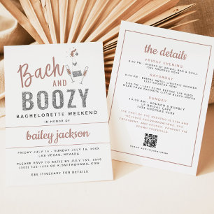 Convite GENNA  Bach e Boozy Bachelorette Itinerary