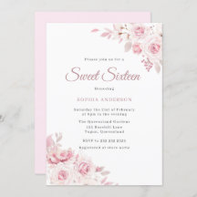 Gentil Blush Elegante Flores Doce 16 Festa