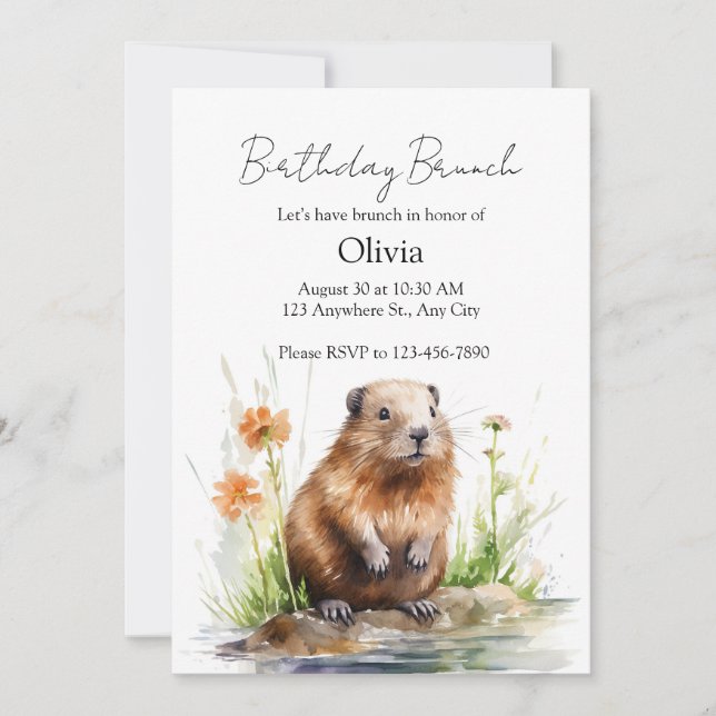 Convite Gentle Guardian of the Meadow (Frente)