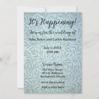 Convite Gentle Leaves Wedding Invitation