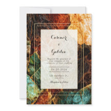 Geodo Casamento Moderno Abstrato Ágata Ferrugem Az