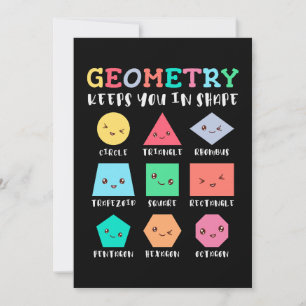 Convite Geometria mantém você em forma, formas geométricas