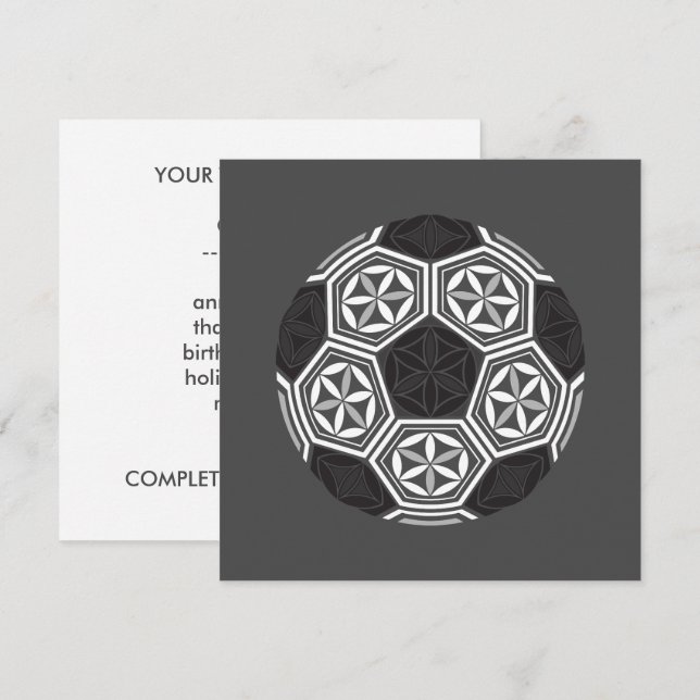 Convite geometria sagrada do futebol (Frente/Verso)