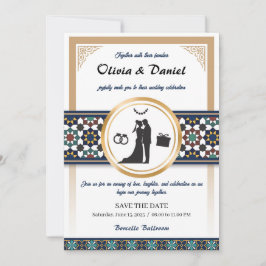 Convite Geometric Bliss Wedding Invitation