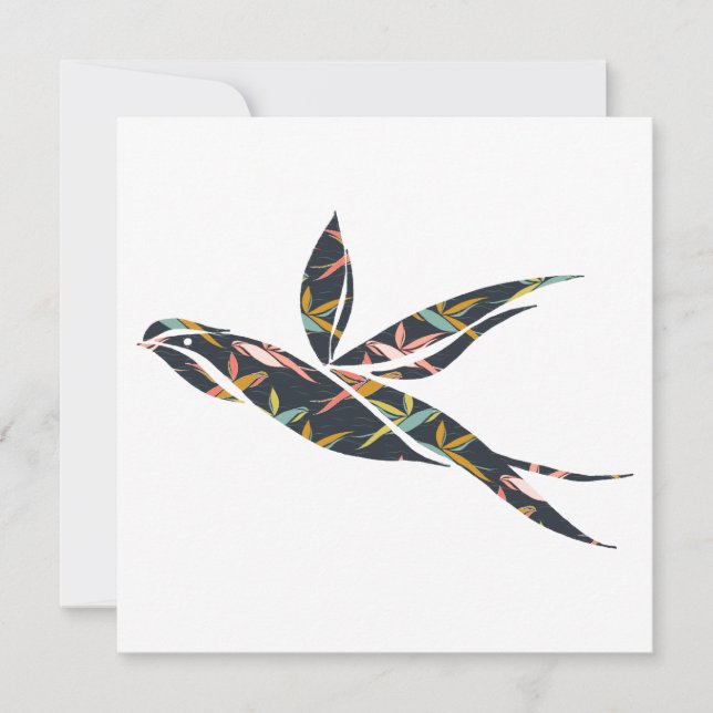 Convite Geometric Flying Bird (Frente)