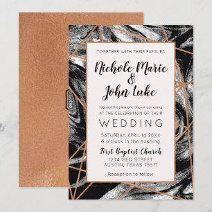 Convite Geométrico à Base de Folha de Cobre