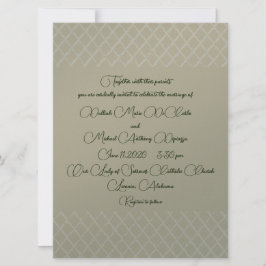 Convite Geométrico de Casamento Ecru Design