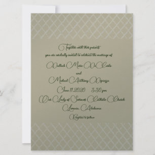 Convite Geométrico de Casamento Ecru Design