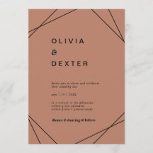 Geométrico Moderno | Casamento Casual de Cobre