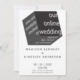 Convite Geométrico Novo Alto Tech Épico Cubo Preto ONLINE